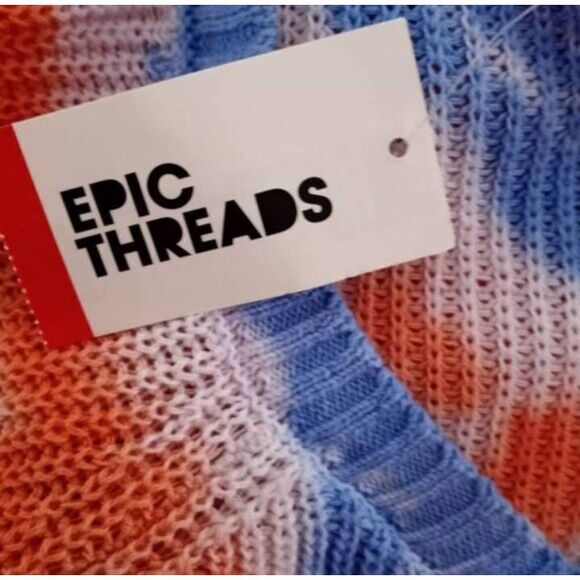 EPIC THREADS RAINBOW TIE DYE GIRLS SWEATER SZ.M NWT. - Picture 7 of 9